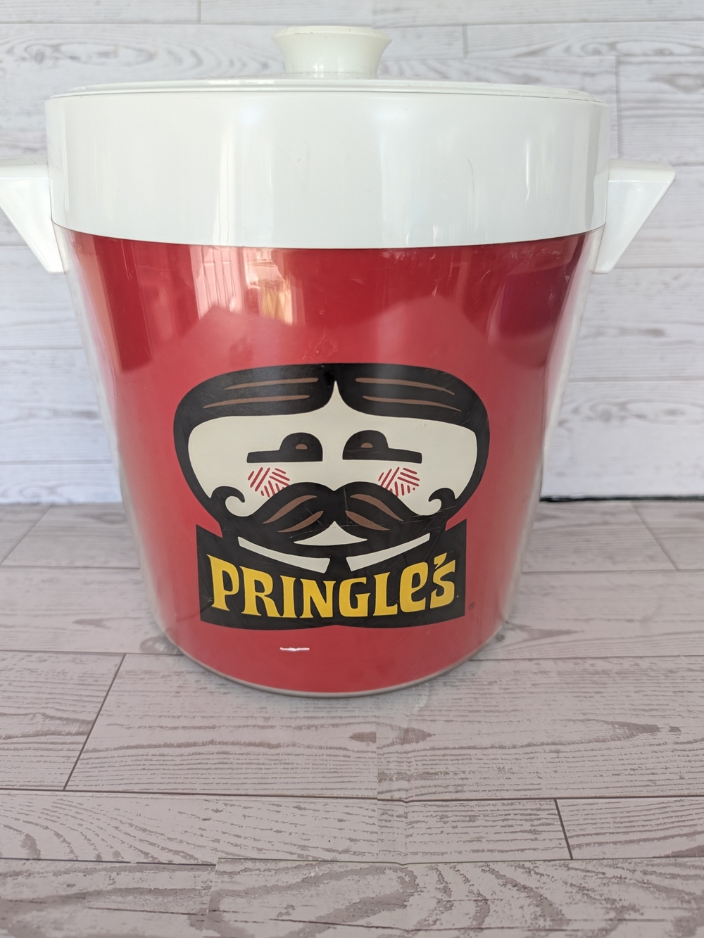 Rare Vintage 1970s Thermo-Serv Pringles Insulated Ice Bucket with Lid
